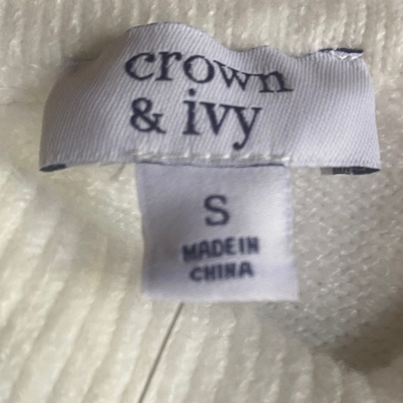 Crown & Ivy Off-Shoulder Cream Sweater - Picture 2 of 5